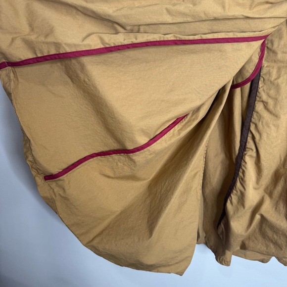 Anthropologie ett:twa Marley Belted Trench Coat Tan Brown Trim Pockets Size 0 - Picture 6 of 12